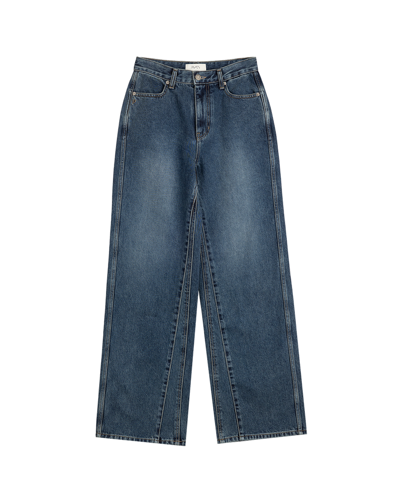 Opening Panel Wide Denim Pants
