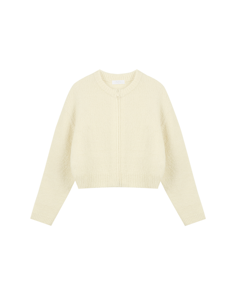 Rie Boucle Zip Cardigan