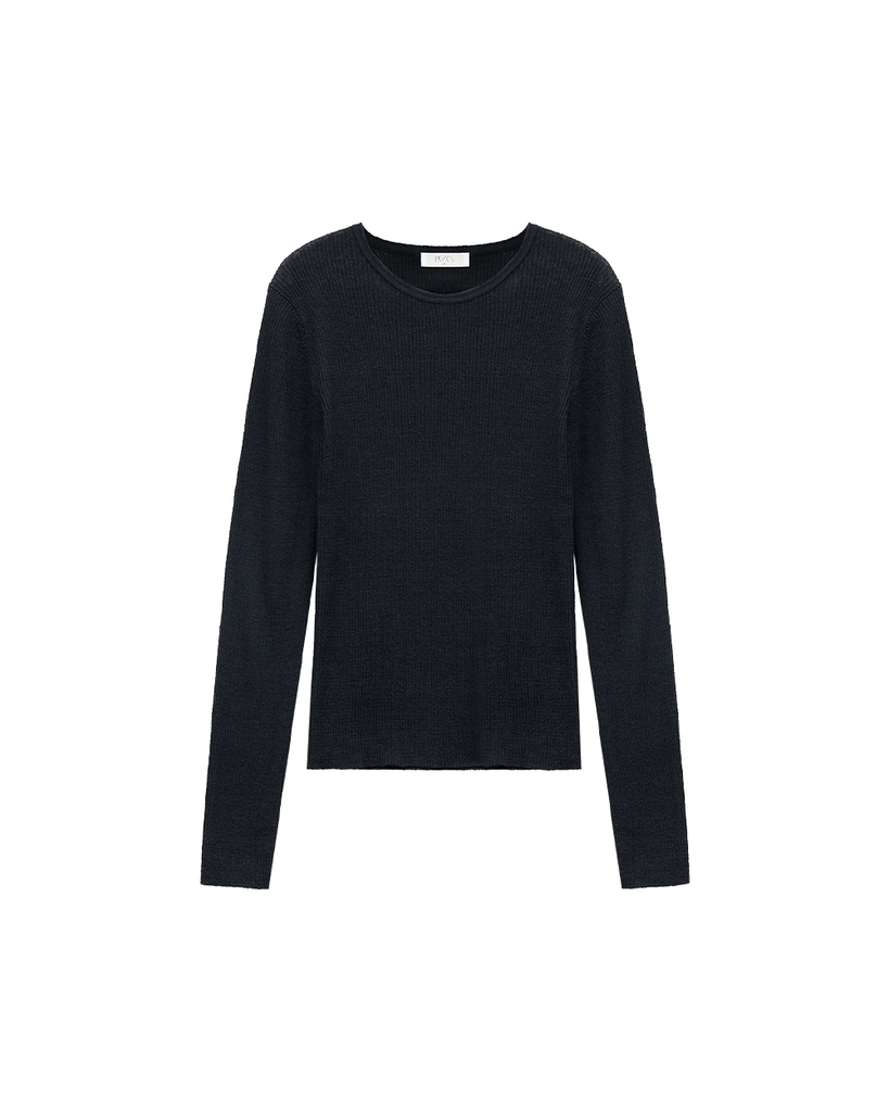 Textured Rib Knit Pullover