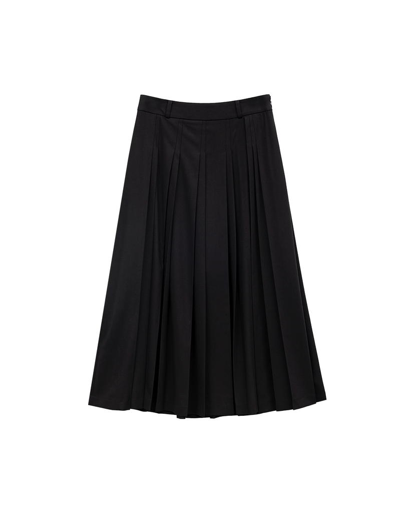 Pleated Skirt Pants