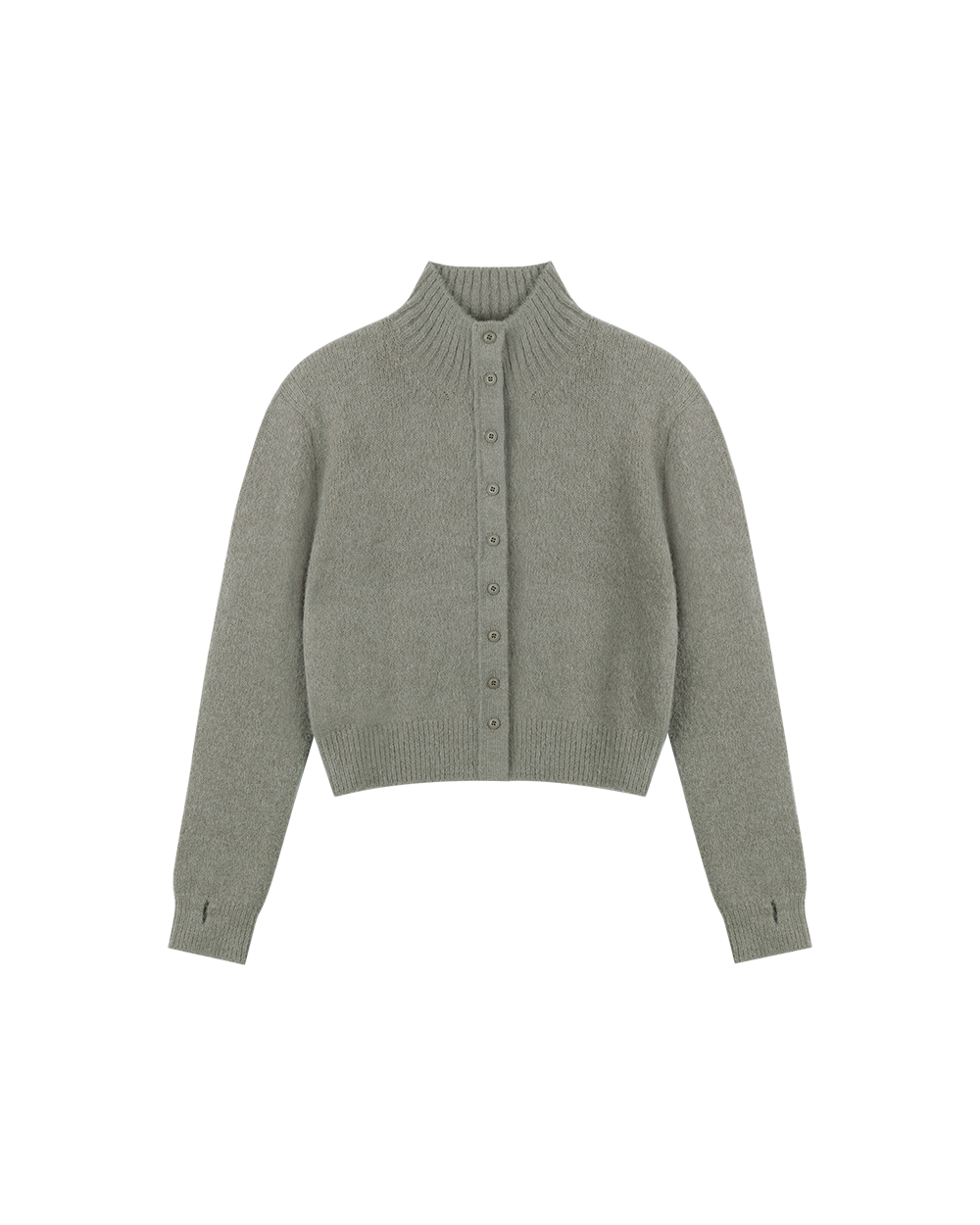 High Neck Button Cardigan