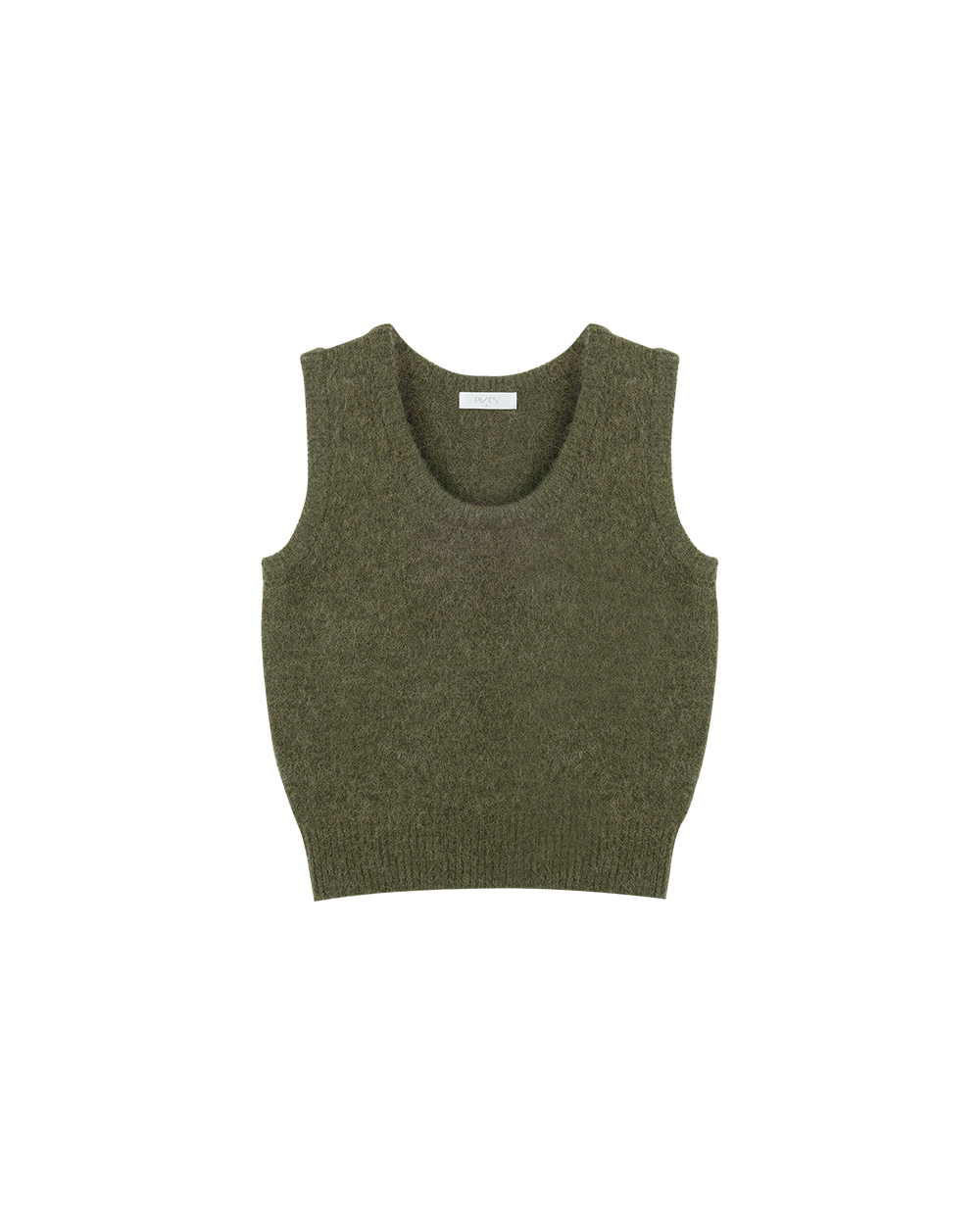 Hairy U-neck Sleeveless Top