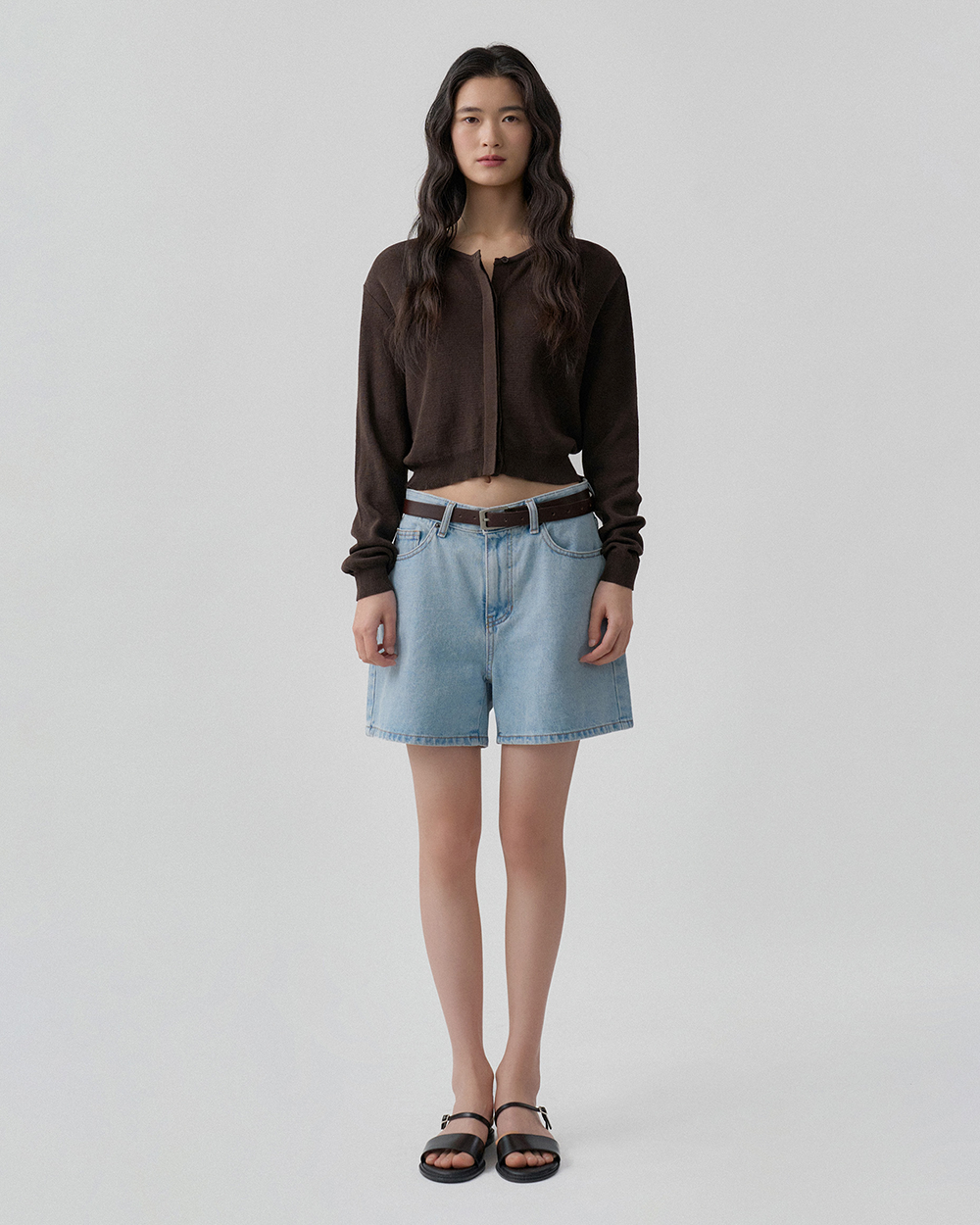 Button-Front Knit Cardigan