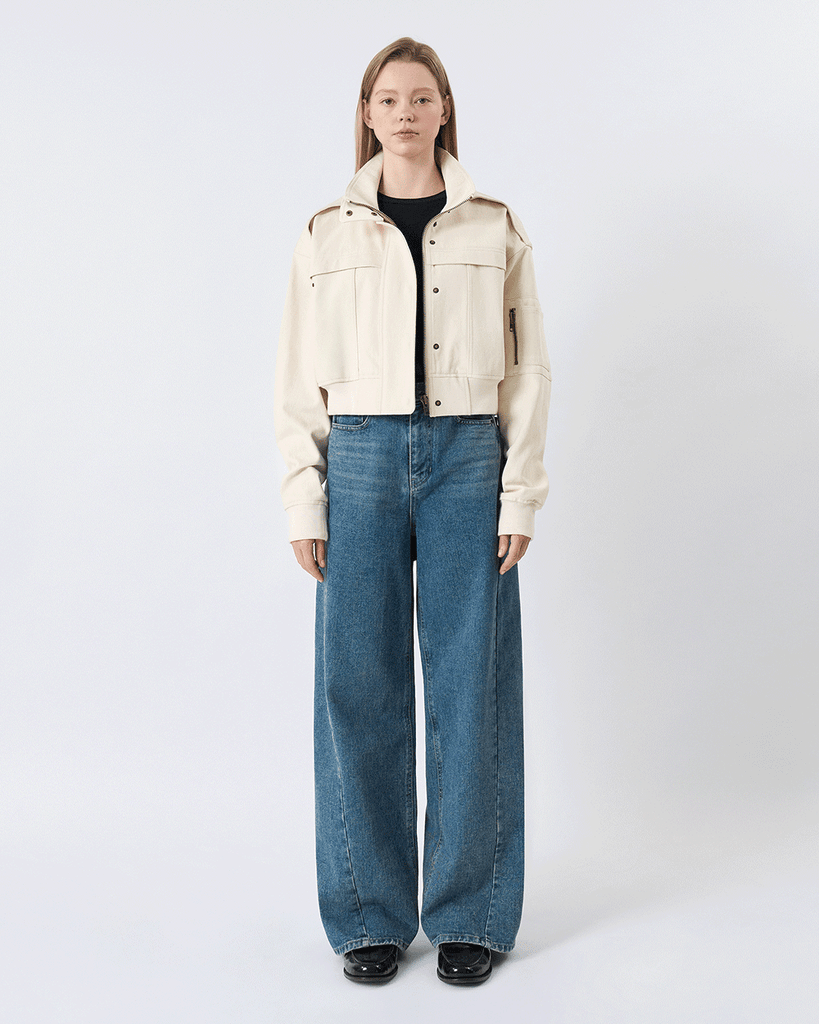 Cropped Aviator Jacket