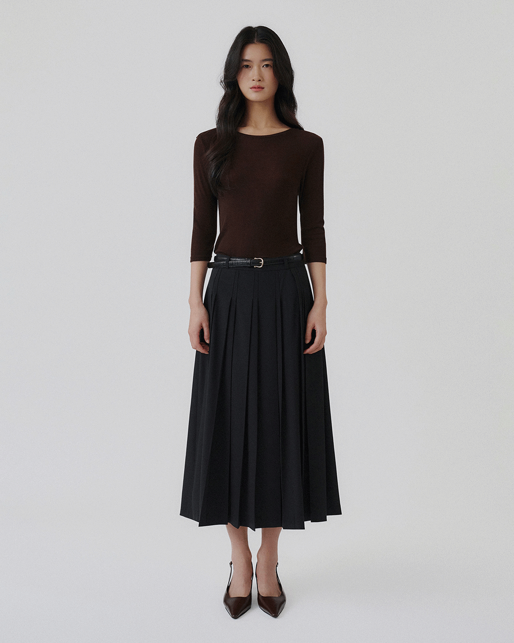 Pleated Skirt Pants