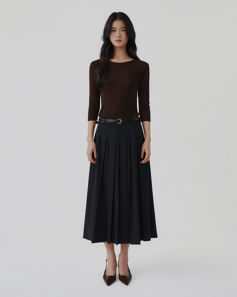 Pleated Skirt Pants