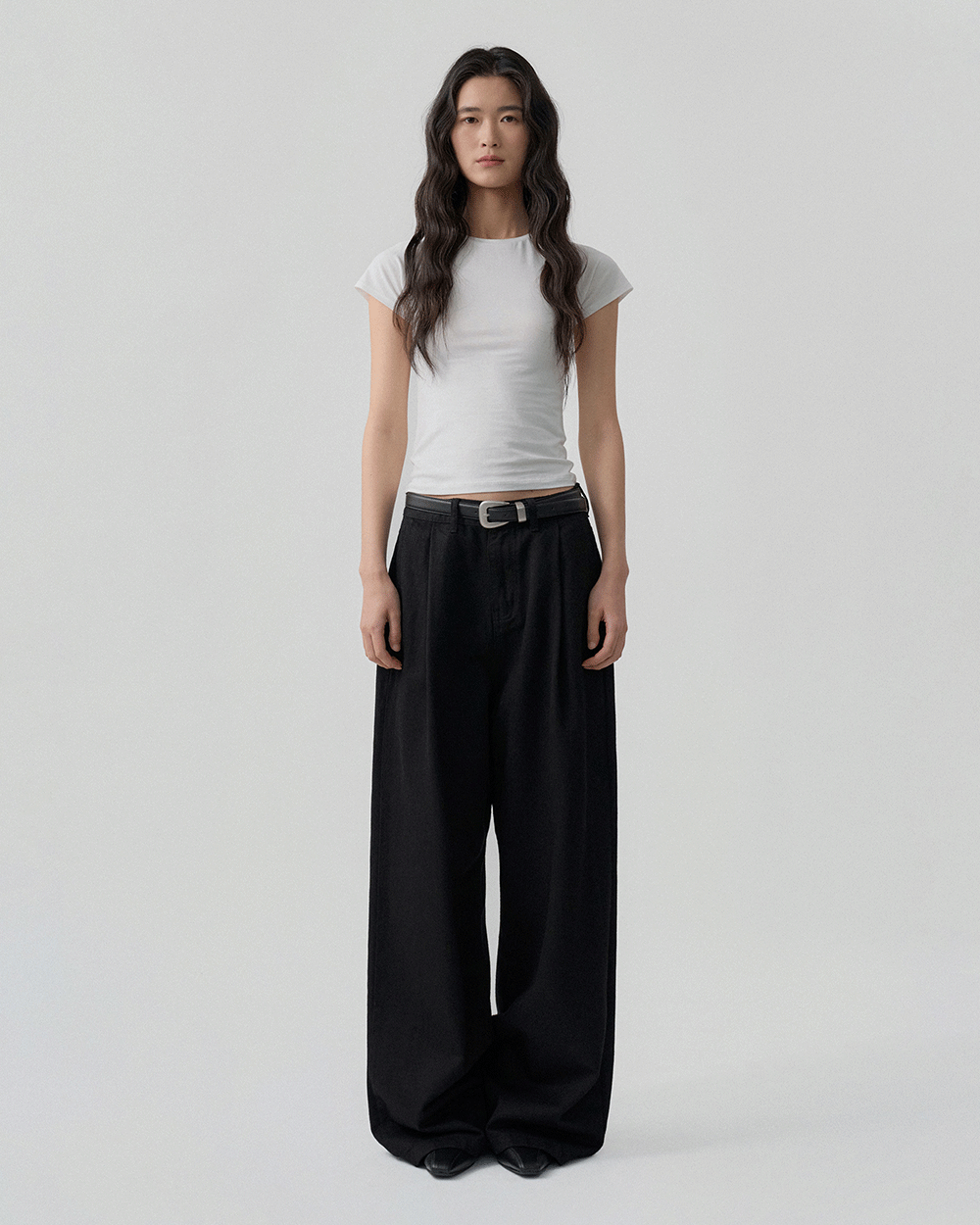 Tencel Blend Wide Leg Jeans