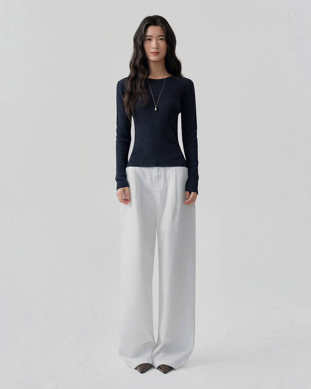 Textured Rib Knit Pullover