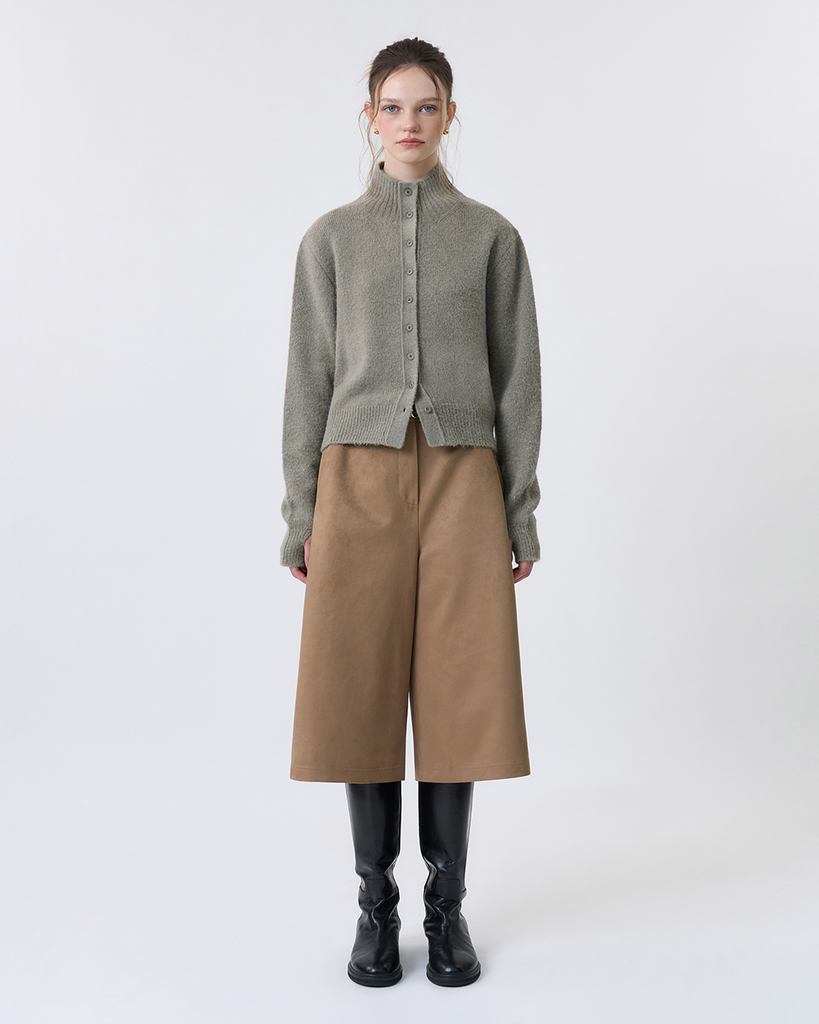 High Neck Button Cardigan