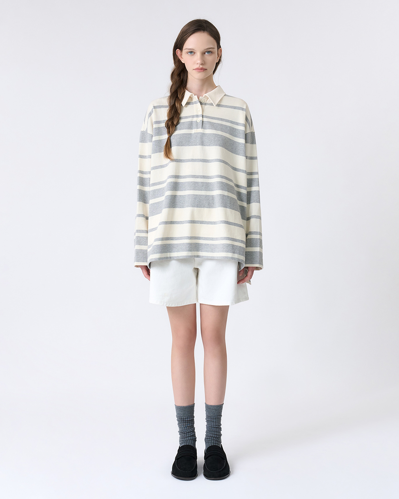 Striped Knitted Rugby Top