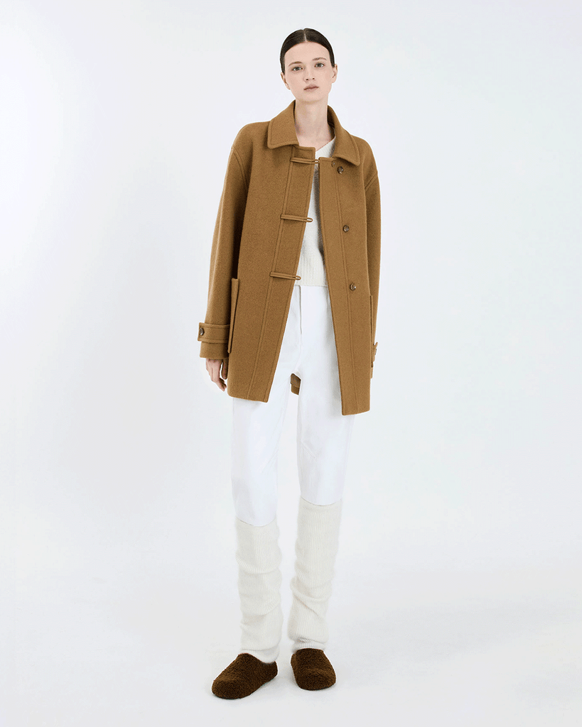 Button Detail Half Coat