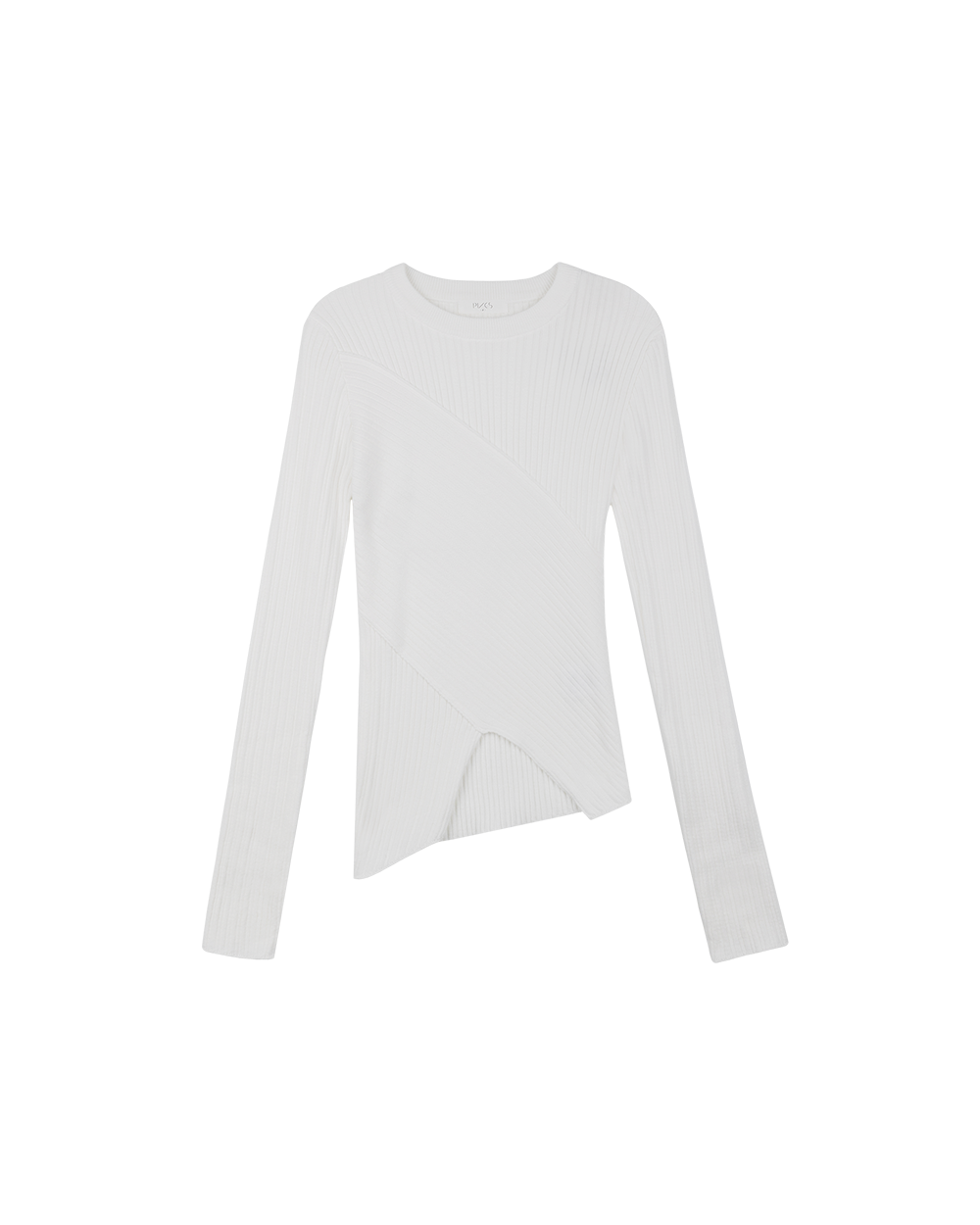 Diagonal Ribbed Knit Top