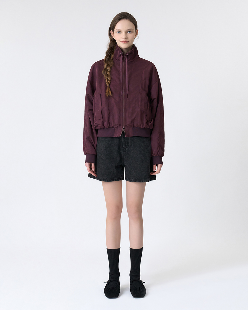 High-Collar Windbreaker